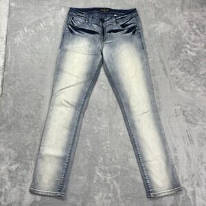 Baby Phat Jeans Womens 7 (30x30) Blue Acid Wash Low Rise Skinny Leg Streetwear